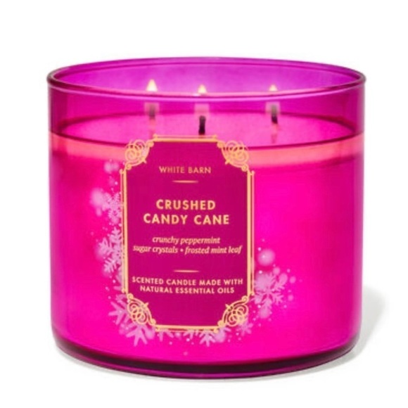 White Barn Crushed Candy Cane 3 Wick Candle - Picture 1 of 6